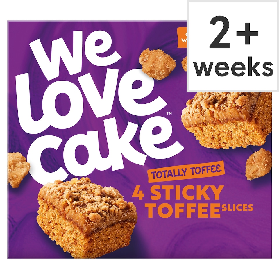 We Love Cake Free From Sticky Toffee Slices 4 Pack 158g