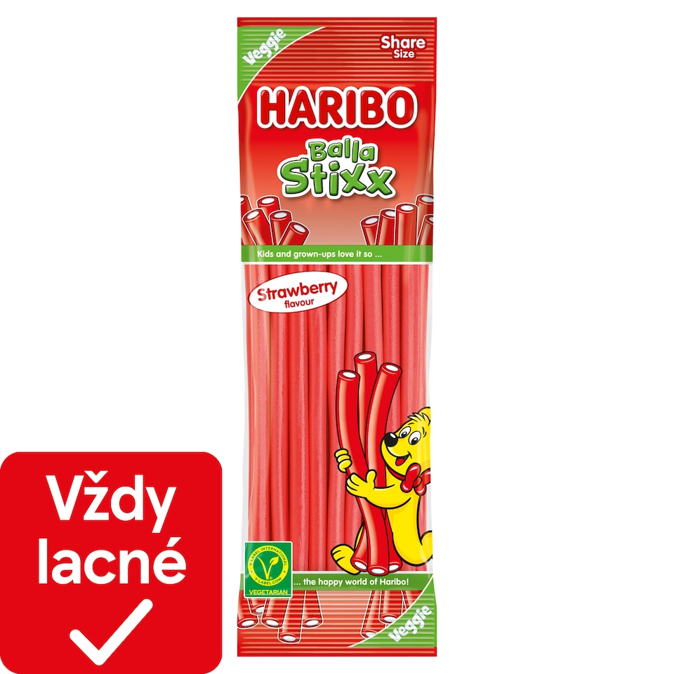 Haribo Balla Stixx želé s jahodovou príchuťou 170 g