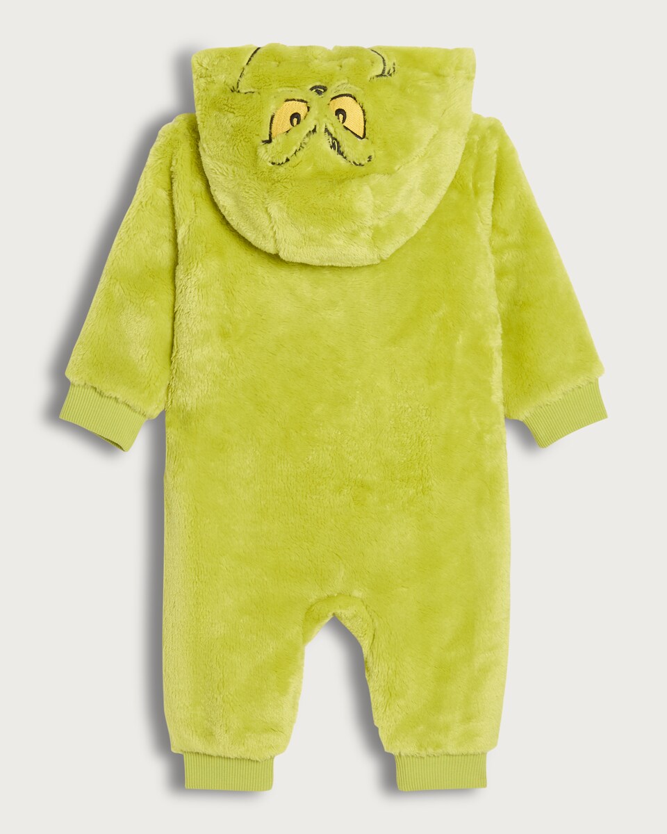 image 1 of The Grinch Fleece Pram Suit in Green