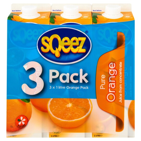 Sqeez Orange Juice 3 Pack Tesco Groceries