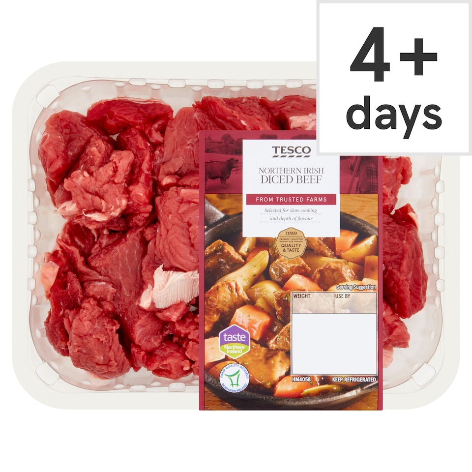 Tesco Northern Irish Diced Beef 400g 
