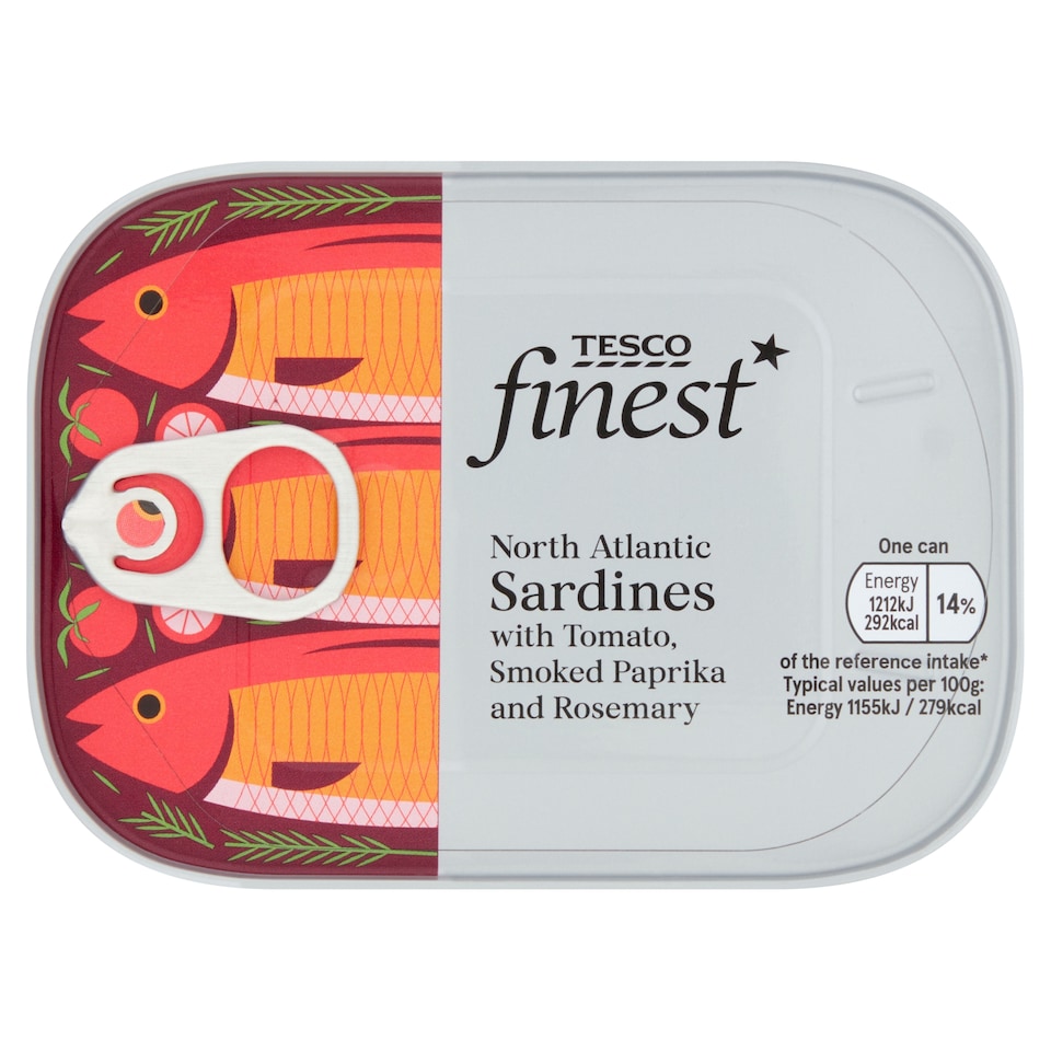 Tesco Finest Sardines In Paprika & Tomato Sauce 105G