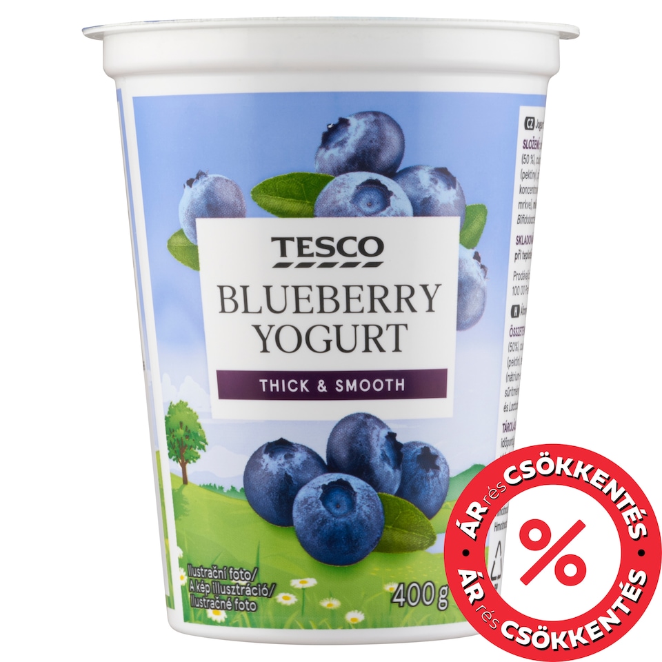 Tesco áfonyás joghurt 400 g
