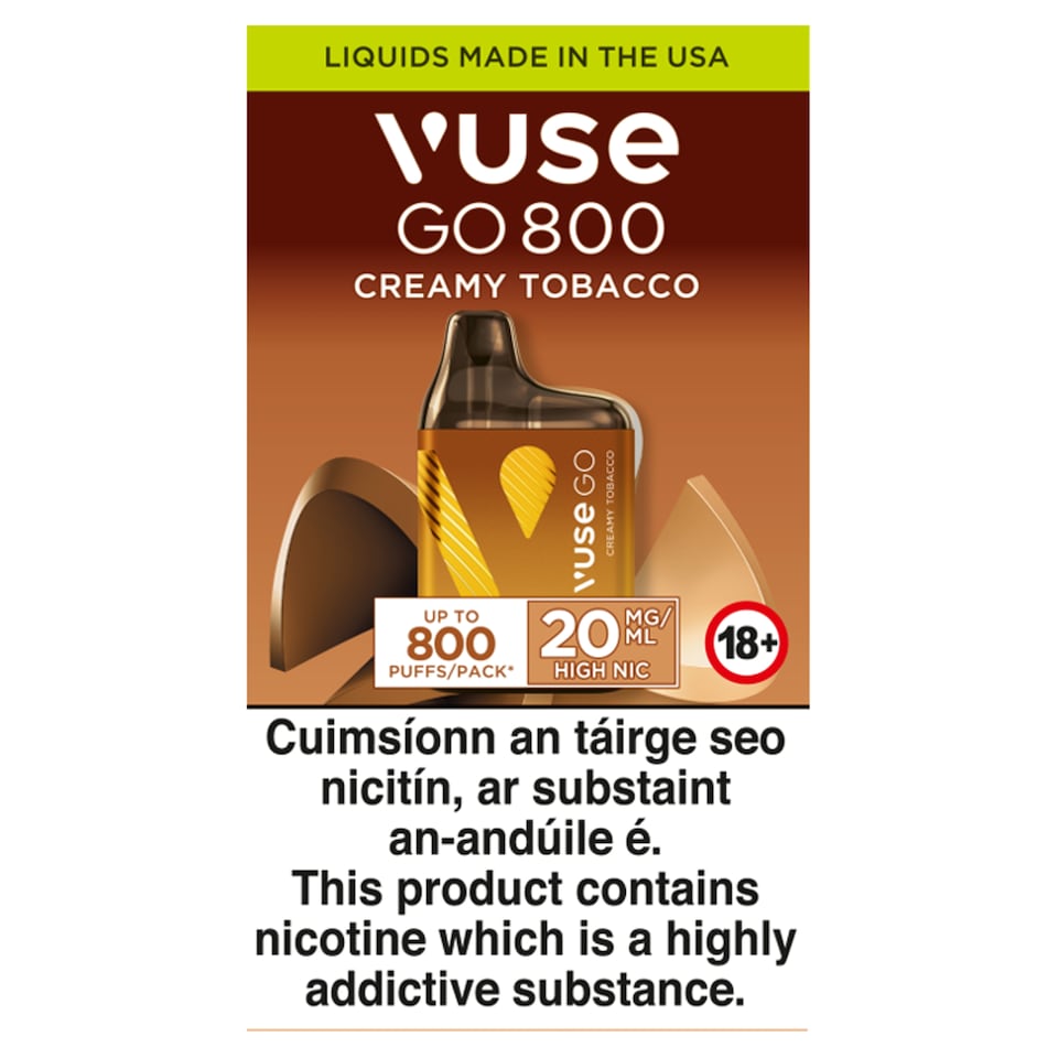 Vuse Go 800 Creamy Tobacco 20Ml
