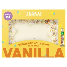 Tesco Decorate your own Vanilla Traybake cake