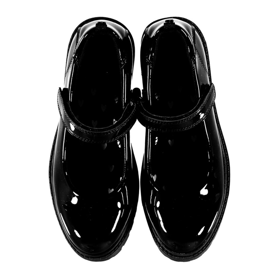 F&F School Girls Patent Mary Jane Shoes in Black
