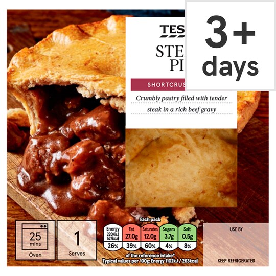Tesco Steak Shortcrust Pie 200G Tesco Groceries