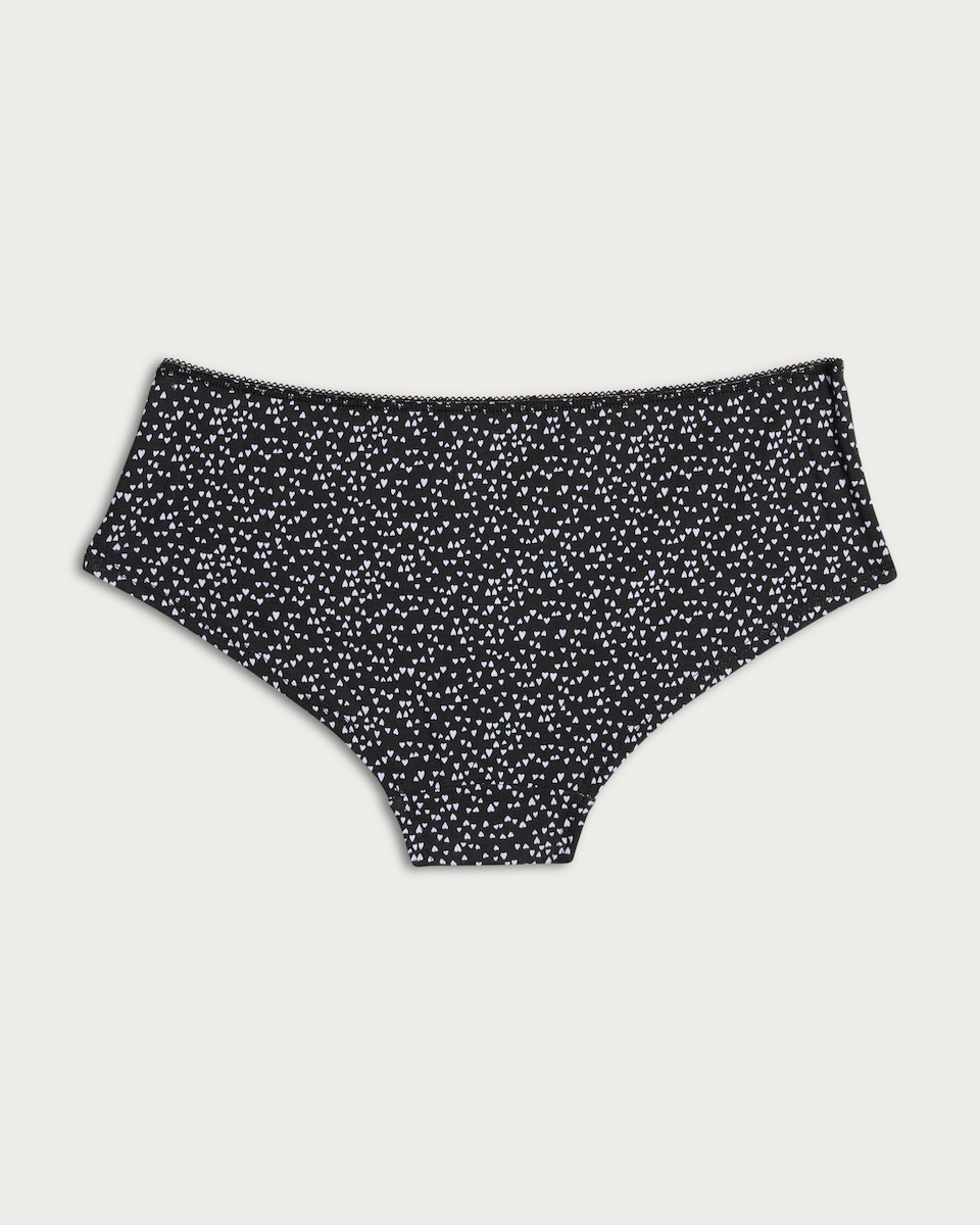 image 1 of F&F 5-Pack Cotton Rich Lace Trim Printed Shorts in Black