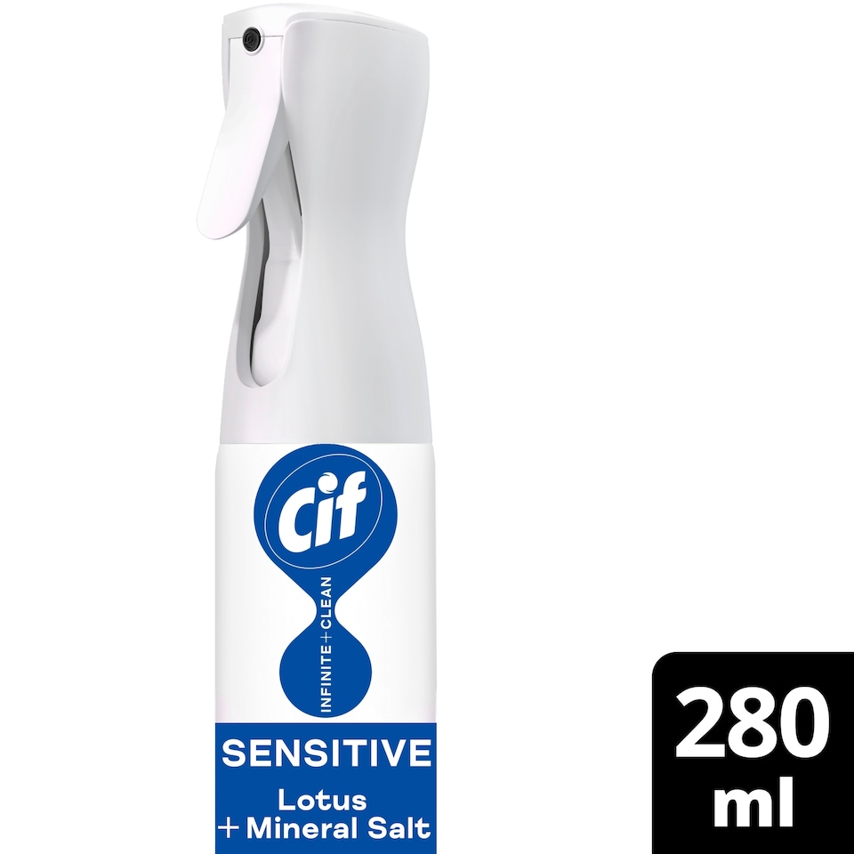 image 1 of Cif Infinite Clean All in One: Sensitive Lotus and Mineral Salts Spray 280ml