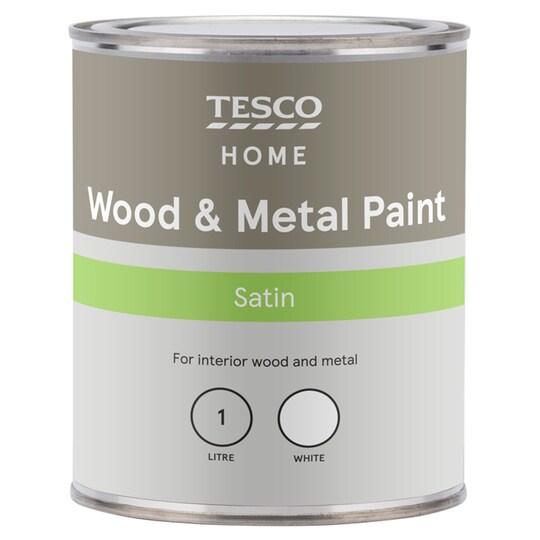 Tesco 1L Wood And Metal White Paint Tesco Groceries