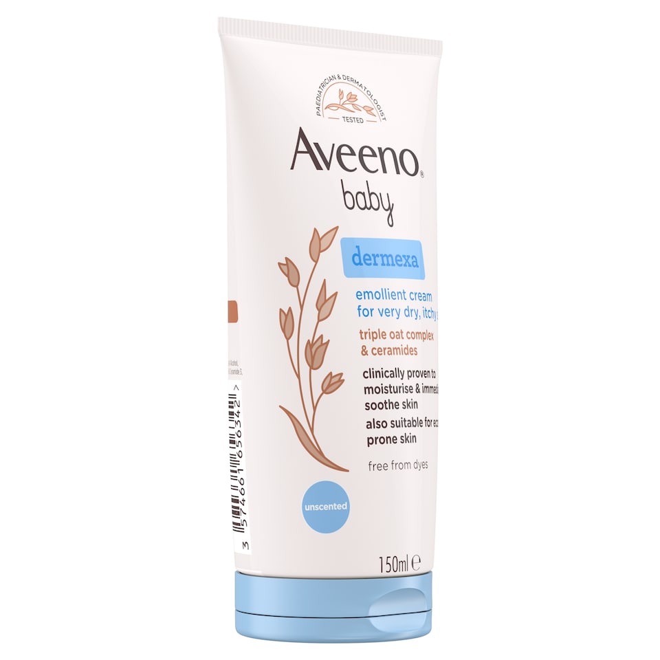 image 1 of Aveeno Baby Dermexa Emollient Cream Baby Lotion Dry & Itchy Skin 150ml