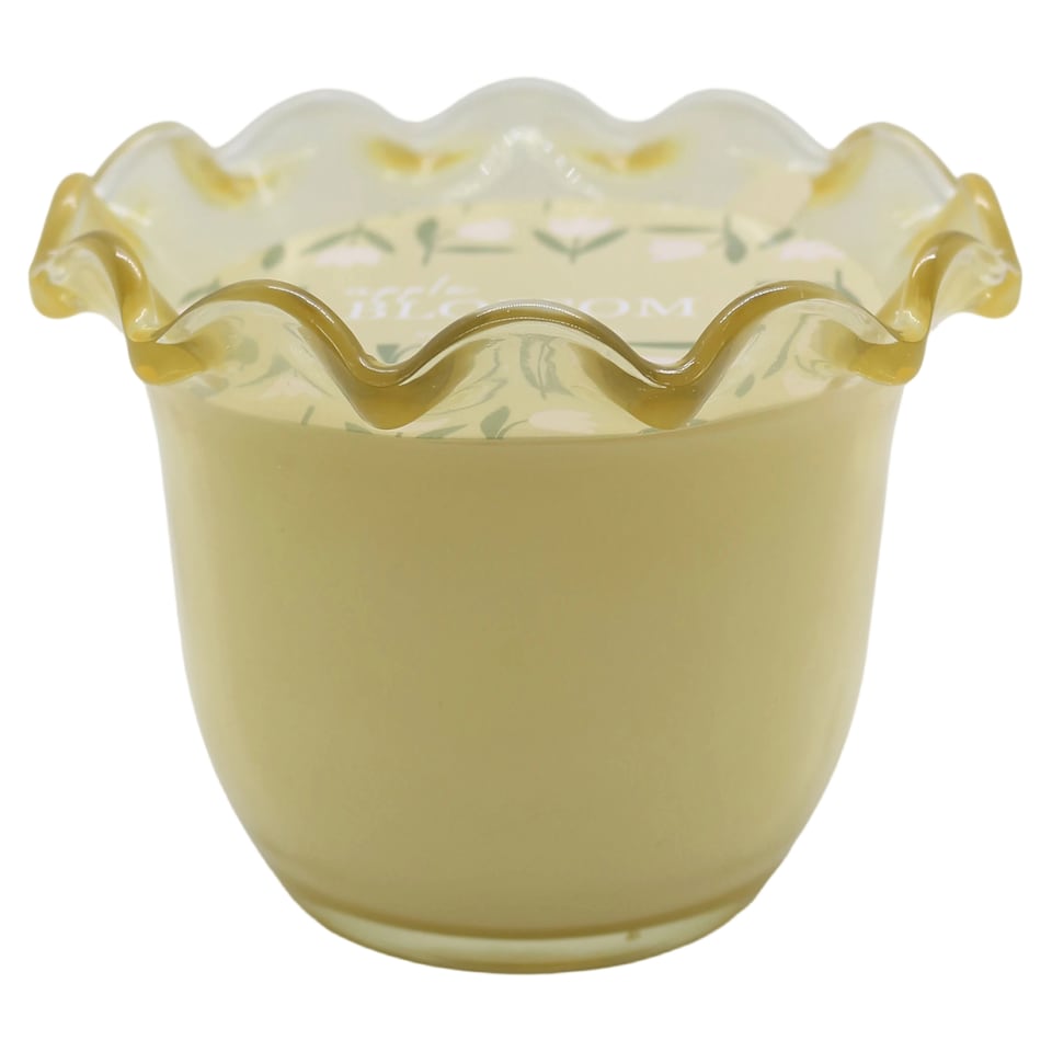 F&F Home Yellow Frill Glass Candle 250g