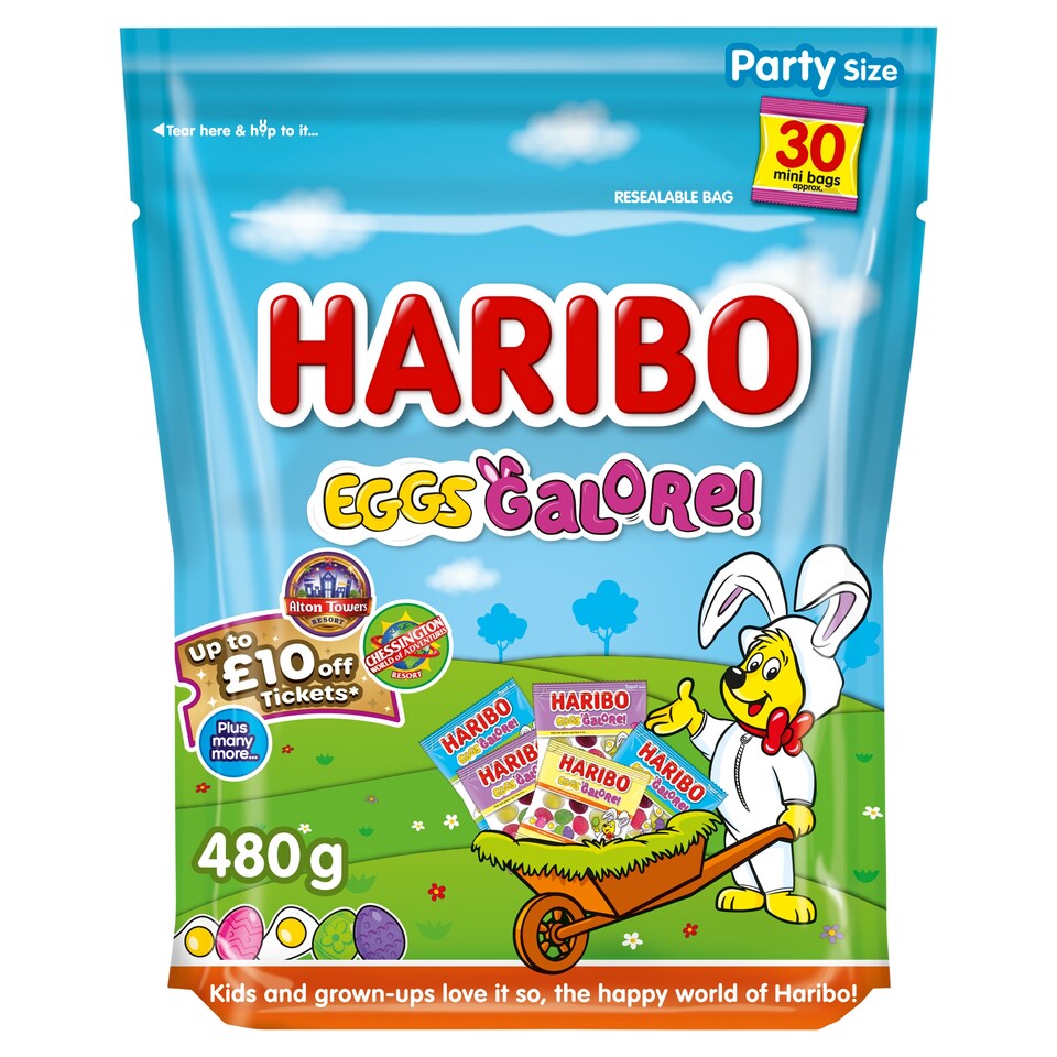Haribo Eggs Galore Party Siz Mini Bags 480G