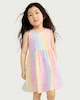 image 2 of F&F Girls Pure Cotton Animal Print Sleeveless Dress in Multi White