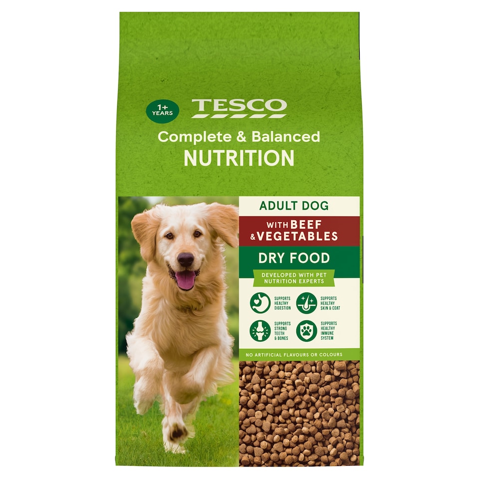 Tesco Beef & Country Vegetable Dry Dog Food 3Kg