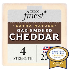 Tesco Finest Extra Mature Oak Smoked Cheddar 200g