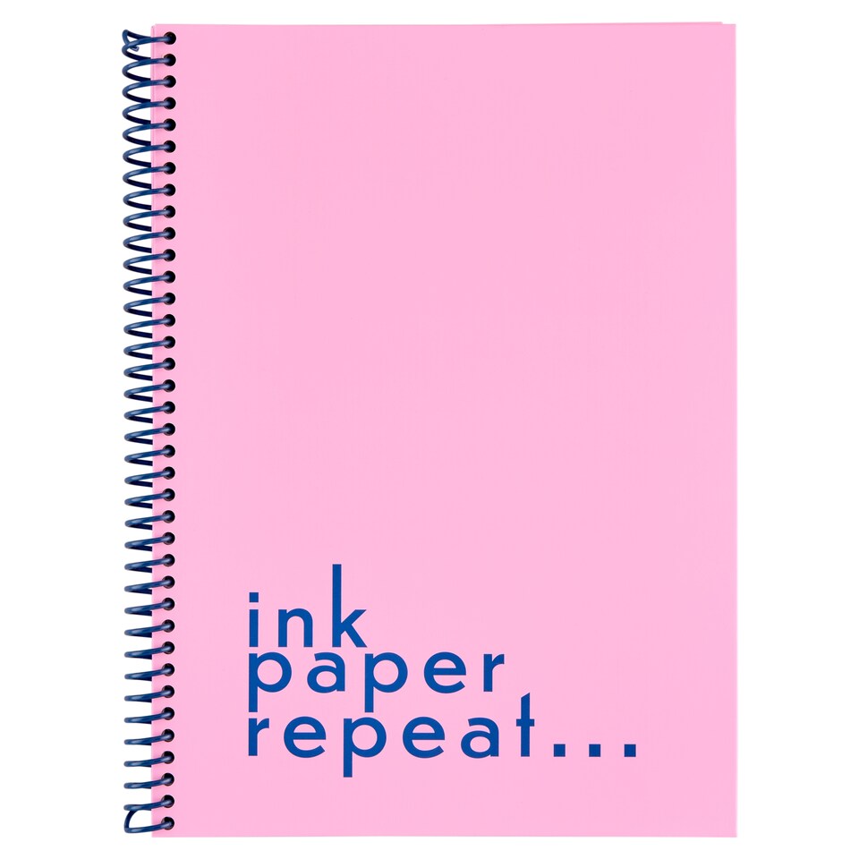 Tesco Block Fun Ink Paper Repeat A4 Notebook