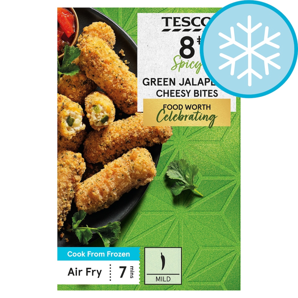 Tesco 8 Green Jalapeno Peppers Bites 160G