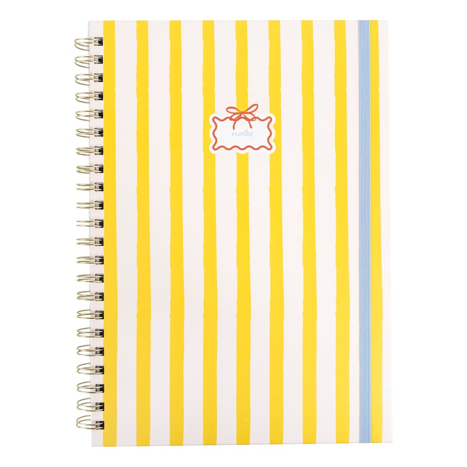 Gingham Bow A4 Wiro Notebook