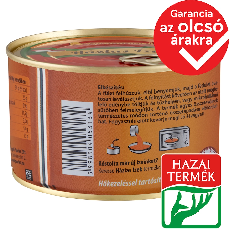 Házias Ízek chilis bab darált marhahússal 400 g