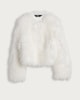 image 4 of The F&F Edit Faux Fur Cropped Jacket in White