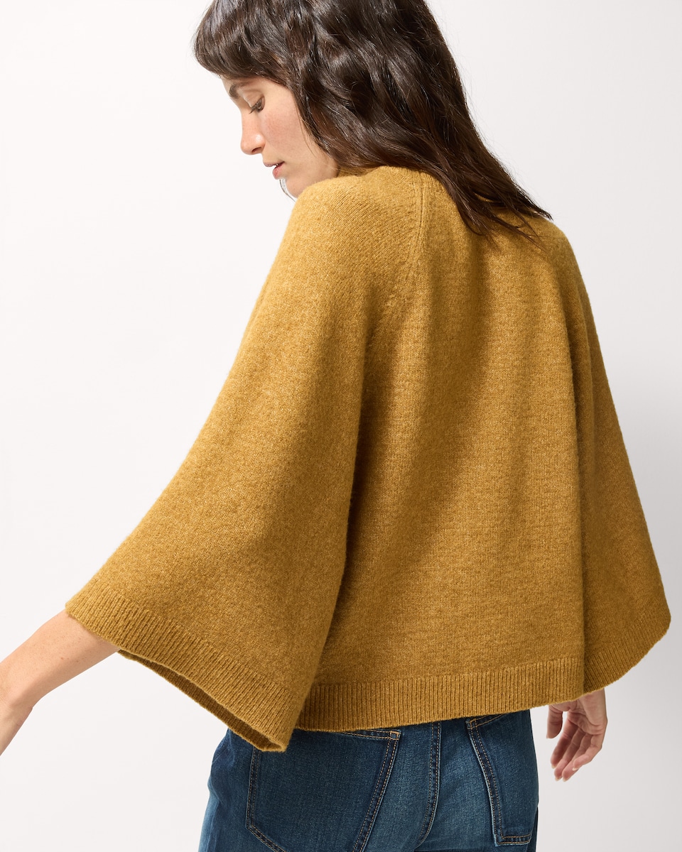 image 1 of F&F Turtle Neck Wide Sleeve Jumper in Amber