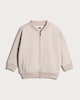 image 4 of F&F x Samantha Faiers Cotton Blend Zip Through Bomber Jacket in Cream