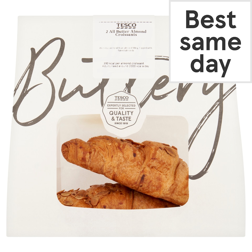 image 1 of Tesco All Butter Almond Croissant 2 Pack