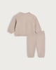 image 2 of F&F Baby 2-Piece Cotton Rich Breakfast Club Sweatshirt and Joggers Set in Beige