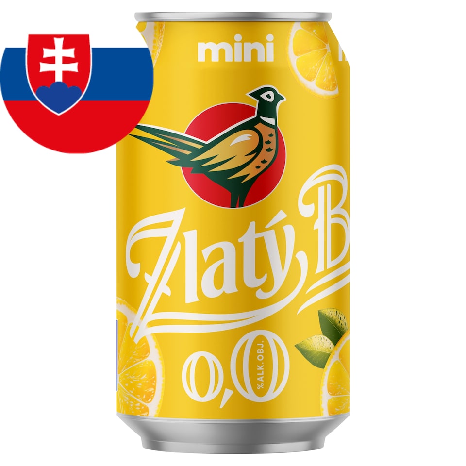 Zlatý Bažant Radler 0,0% Citrón plechovka 330 ml