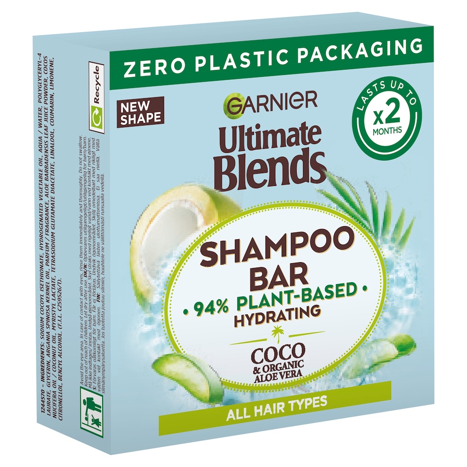 image 1 of Garnier Ultimate Blends Coconut Aloe Vera Shampoo Bar 60G