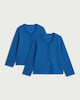 image 4 of F&F School Unisex 2-Pack Cotton Rich Sweat Cardigans in Blue