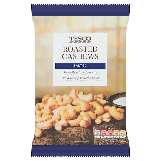 Tesco Roasted &Salted Cashew Nuts 350G Tesco Groceries
