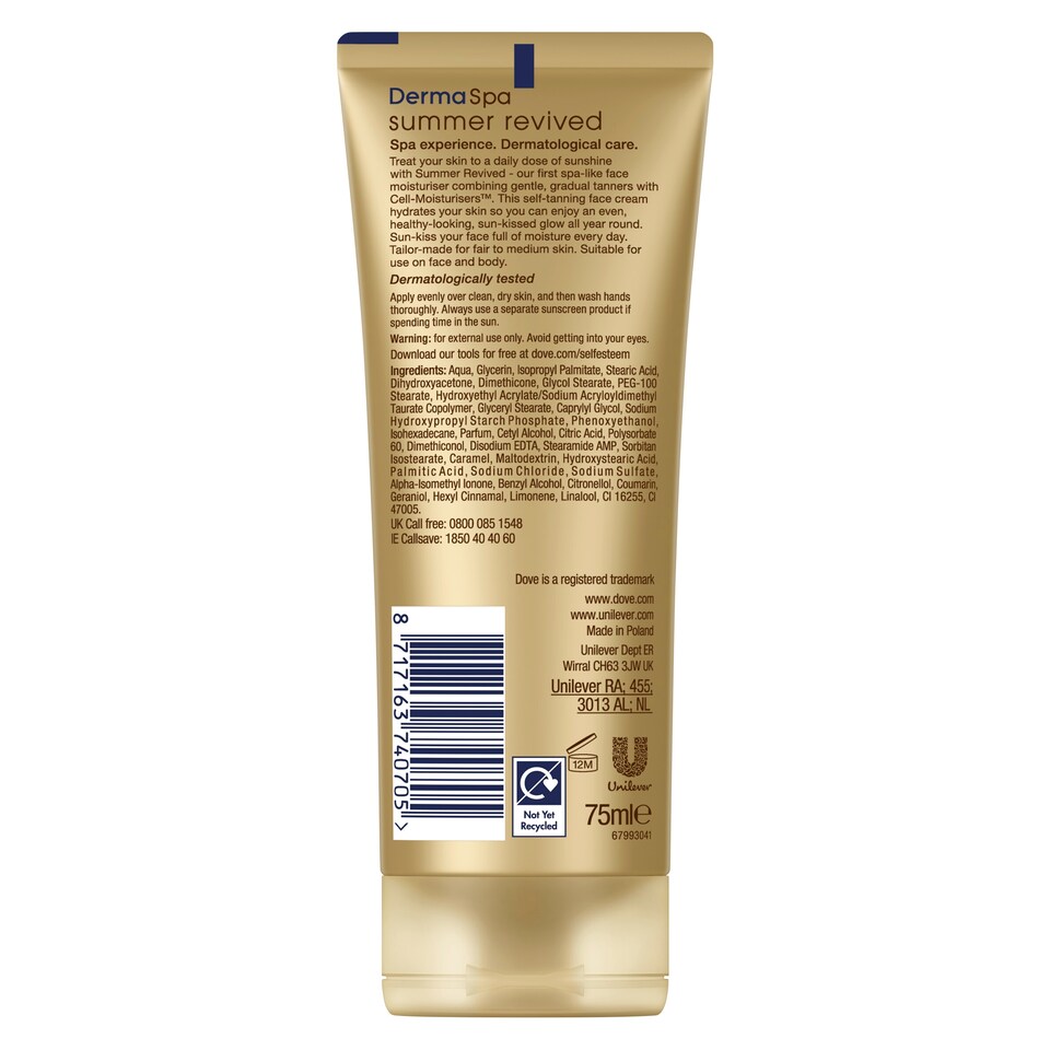 image 1 of Dove Summer Revive Face - Fair