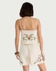 image 3 of F&F Cotton Rich Embroidered Trim Co-ord Cami in Cream