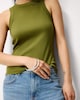 image 2 of F&F Cotton Rich Ribbed Vest in Olive