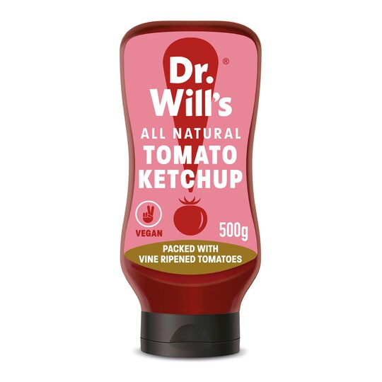 Dr Wills Tomato Ketchup Sweetened Naturally 500G Tesco Groceries