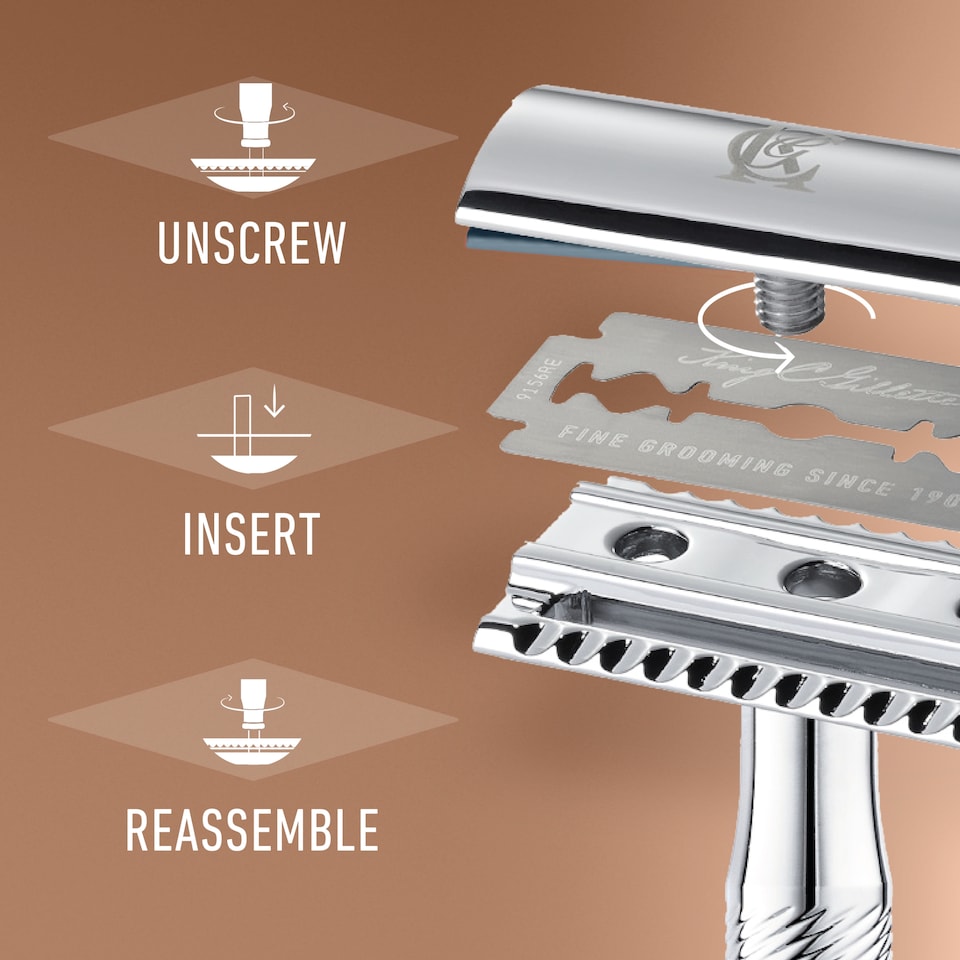 image 1 of King C Gillette Men's Double Edge Razor & 5 Razor Blade Refills