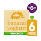 image 1 of Little Freddie Organic Banana Greek Style Yoghurt Baby Food Pouch Multipack 6+ Months 6 x 100g