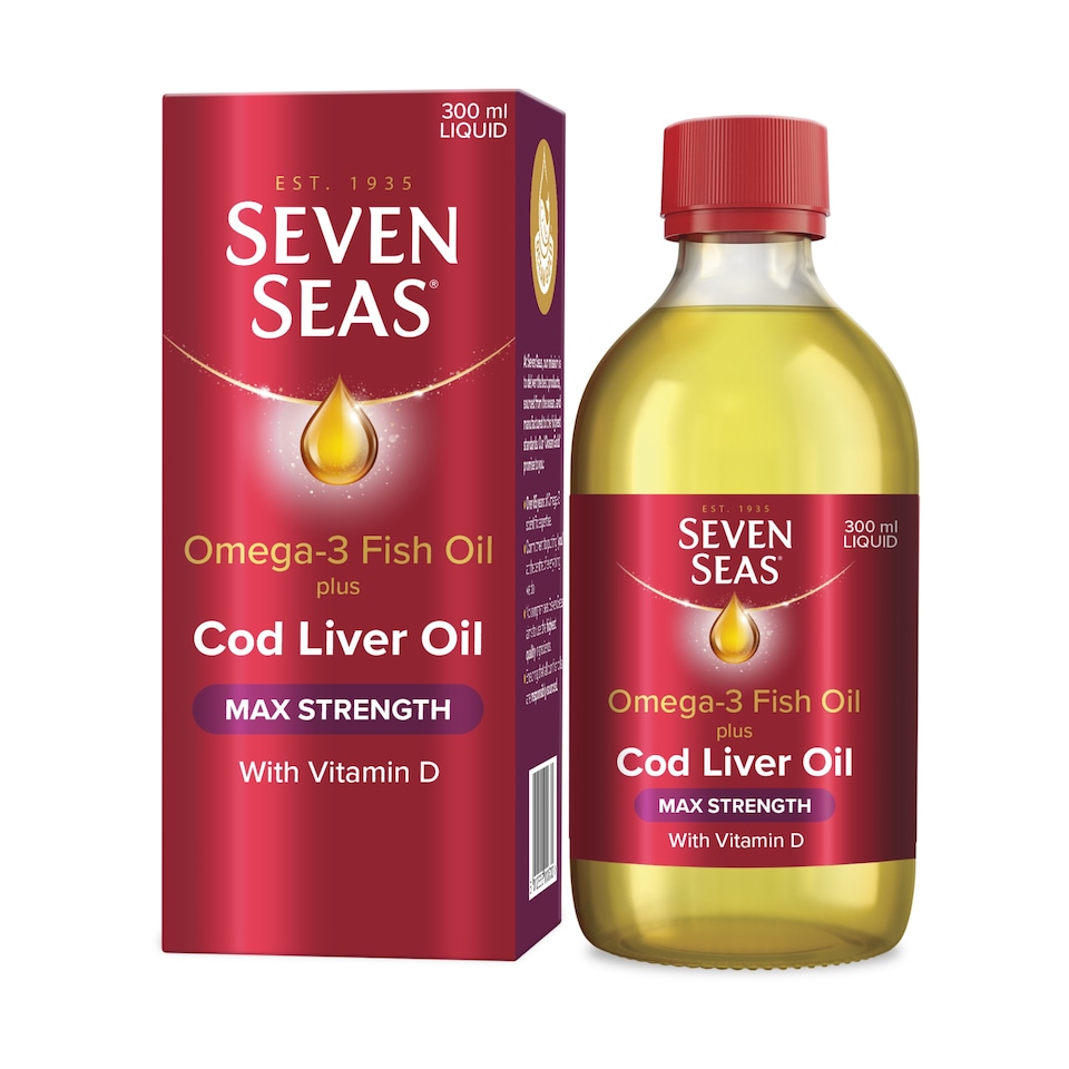 image 1 of Seven Seas Cod Liver Oil & Omega 3 Maximum Strength Liquid 300Ml