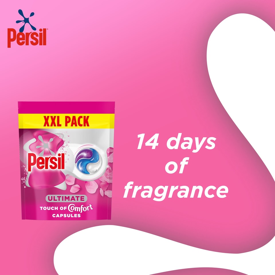 image 1 of Persil Ultimate Touch of Comfort Laundry Washing Detergent Capsules 44 Washes 928g