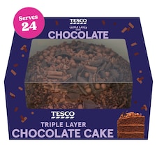 Tesco Triple Layer Chocolate Cake 24 Servings