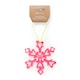 image 1 of Paperchase Neon Christmas Hanging Snowflake Decoration - Pink