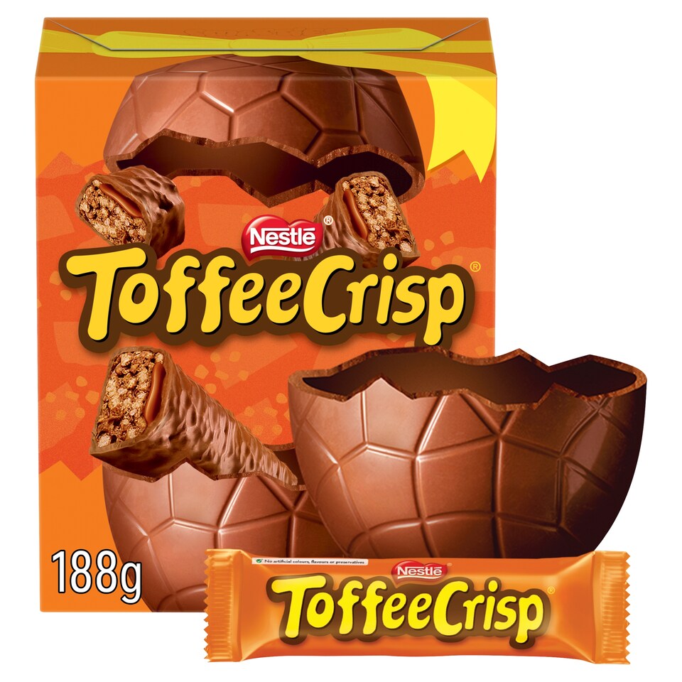 image 1 of Toffee Crisp Milk Chocolate Easter Egg 188G