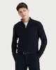 image 1 of F&F Pure Cotton Knitted Half Zip Jumper in Navy