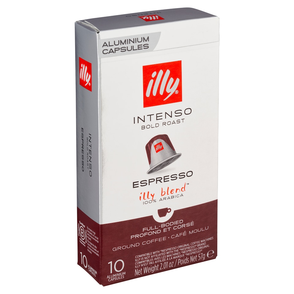 illy Intenso Espresso tmavě pražená mletá káva v kapslích 10 ks 57g
