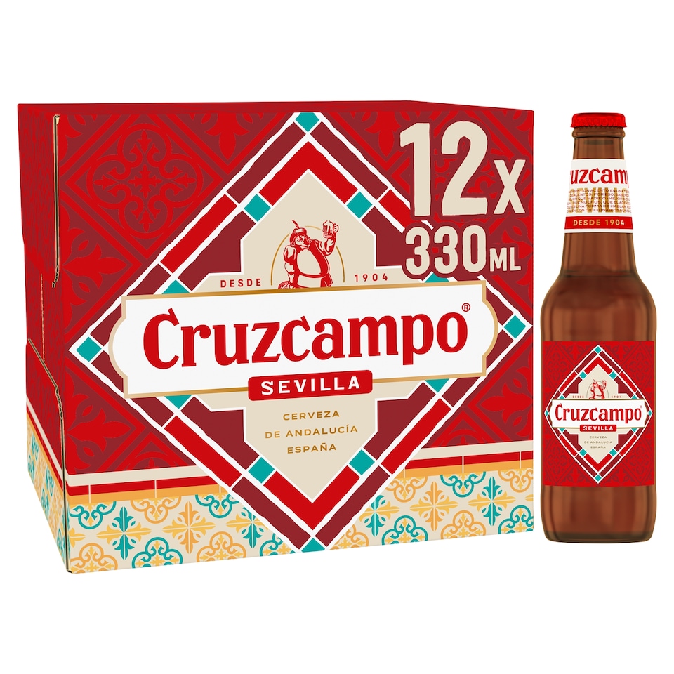 image 1 of Cruzcampo Sevilla Lager Beer Bottle 12x330ml