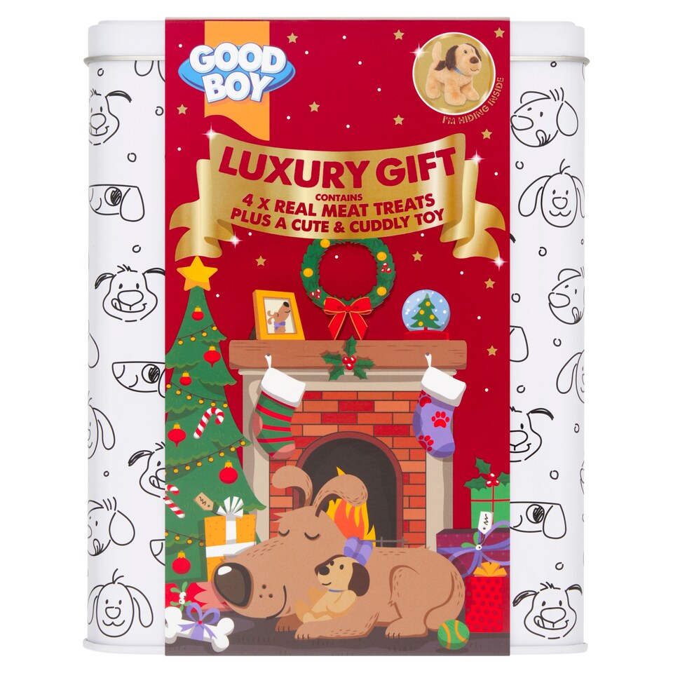 image 1 of Good Boy Luxury Gift Real Meat Dog Treats Tin