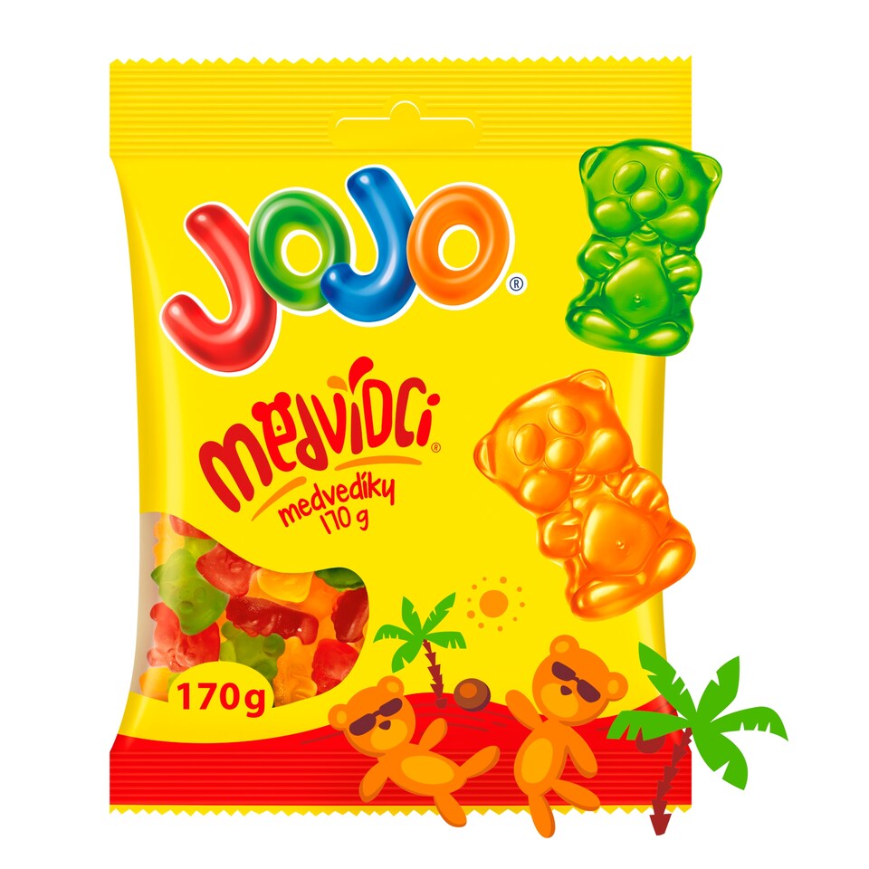 JOJO Medvídci želé bonbóny s ovocnými příchutěmi 170g