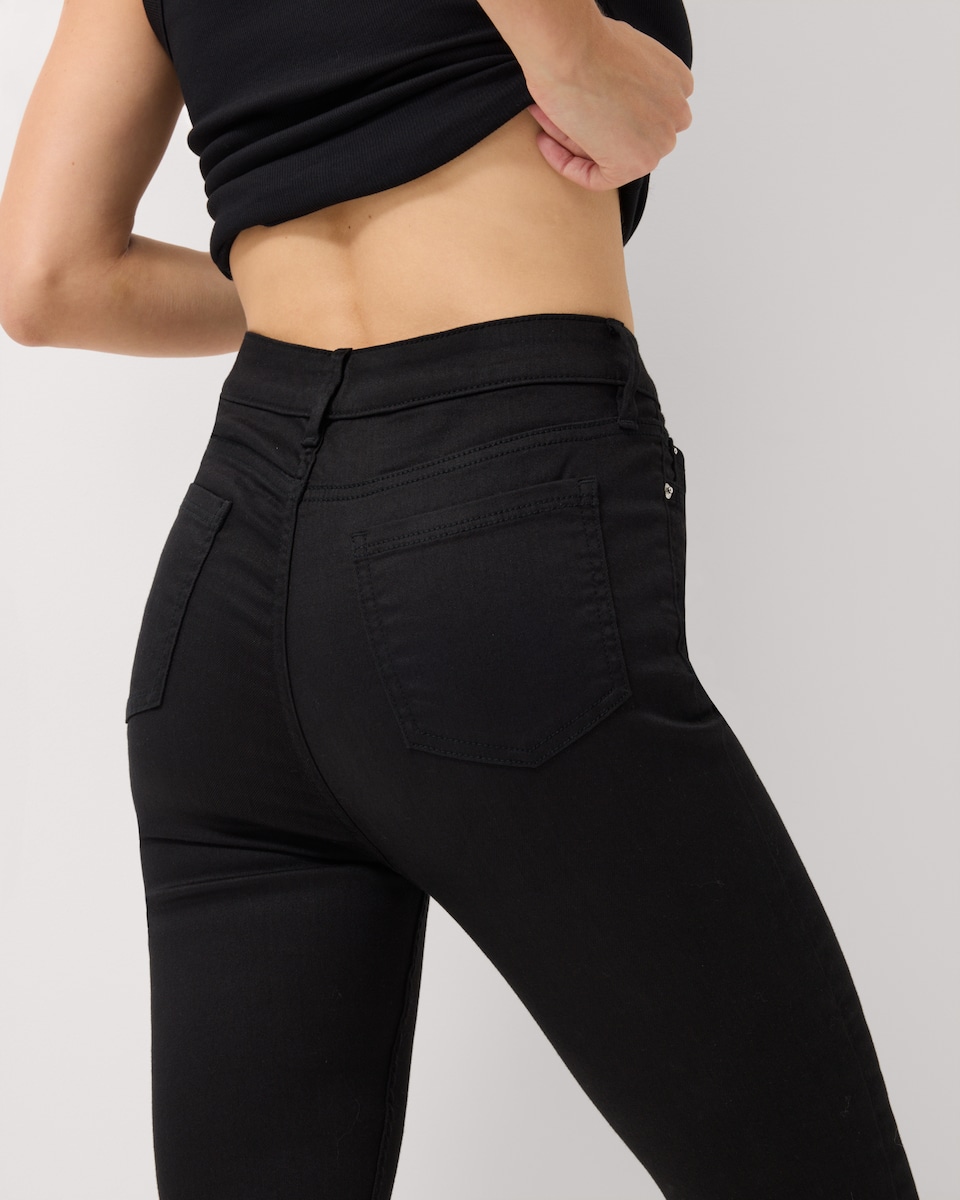 image 1 of F&F Contour High Rise Skinny Fit Jeans in Black